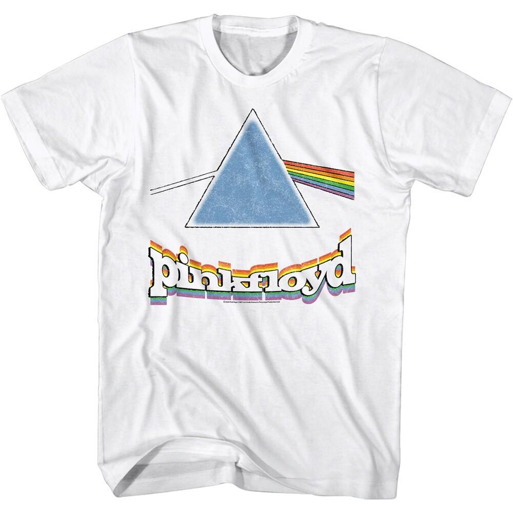 Pink Floyd DSOTM Retro Prism Men s T Shirt Rainbow Logo Rock Band Album Concert Unisex T-Shirt M