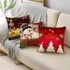 Home Decor Nordic Christmas Red Printed Polyester Pillowcase For Living Room Bedroom Decor Funda De Almohada