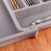 Plastic Kitchen Drawer Organizer Black/White/Grey Expandable Utensil Tray  Flatware