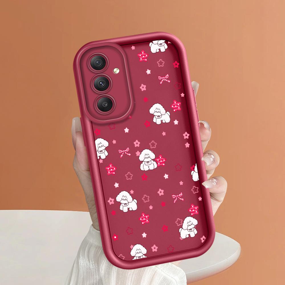 Soft Silicone Square Ladder Printing Pattern Phone Casing Full Cover Camera Shockproof Protection Rubber Case for Samsung