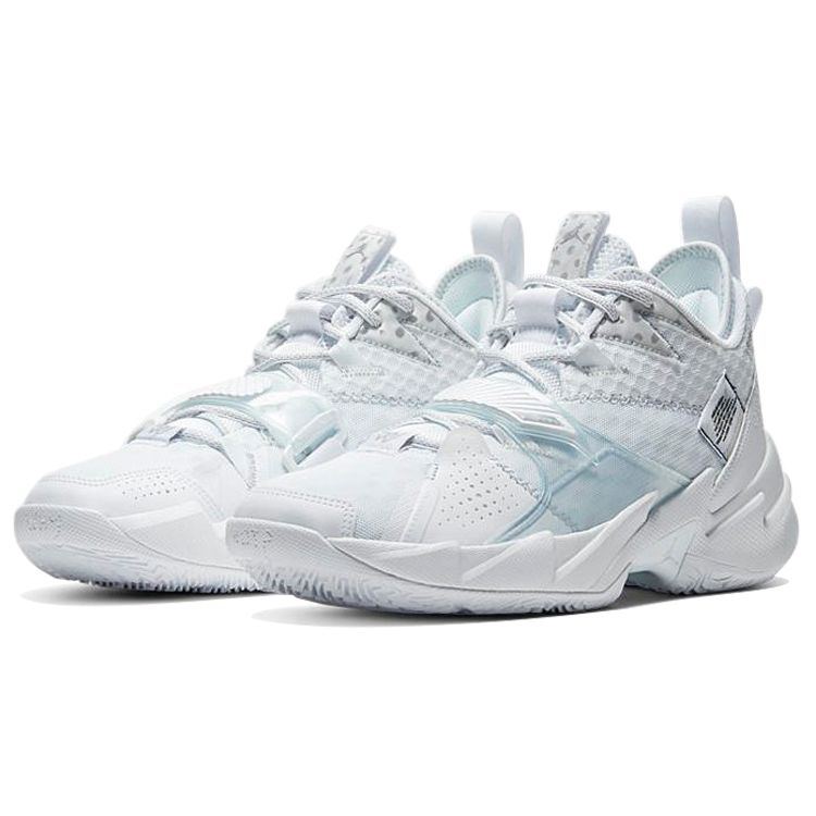 Jordan Why Not Zer0.3 Pf Mens Triple White Metallic Silver Black CD3002-103