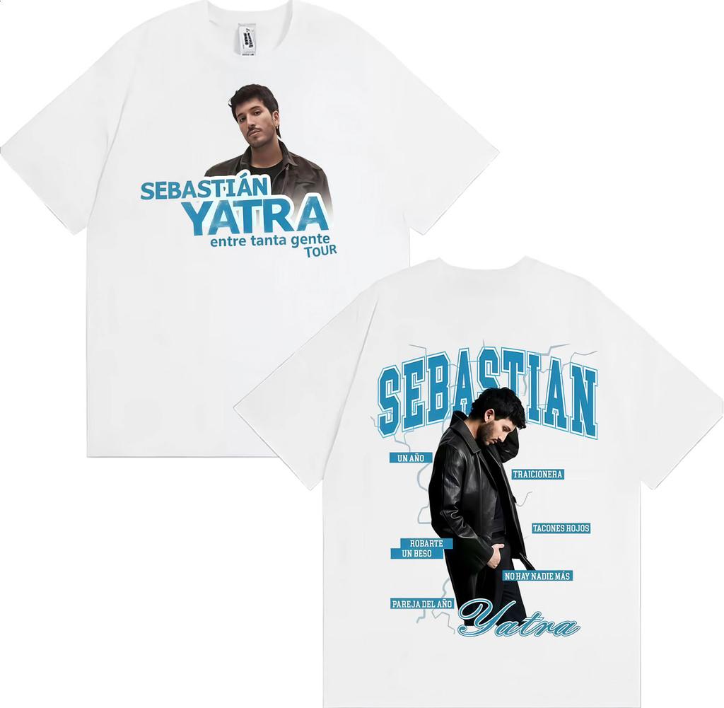 Sebastian Yatra Entre Tanta Gente Tour 2026 TShirt Unisexs Clothing Fashion Trend Cool T Shirts Unisex Short Sleeve Cotton Tee Shirt