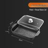 Carbon Steel Non-Stick Rectangular Roasting Fish Pan with Lid