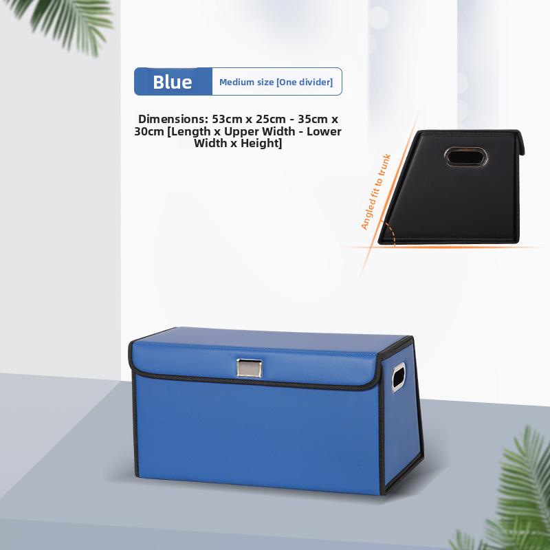 Large Capacity Car Trunk Storage Box SUV Organizing Case Leather Material Business Style Warmth Retention  Type Placement