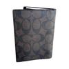 New COACH PVC Wallet, Card Holder, Passport Holder Men's Dark Coffee 1283-QBMAA