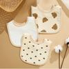 7 Stück Baumwoll-Baby-Lätzchen Wasserdichte Spucktücher Neugeborenen-Speichelhandtuch Cartoon-Druck Baby-Accessoires Baby-Fütterungslätzchen Artikel