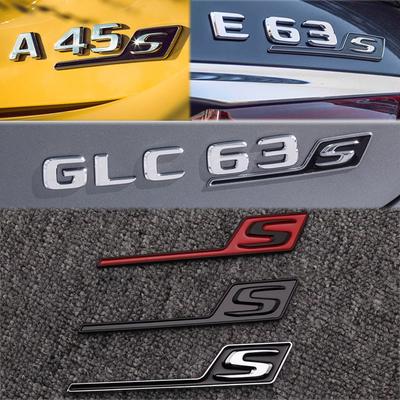 Dgwxr9 3D ABS Auto Achterklep Badge Decal Embleem Sticker S Logo Voor Mercedes AMG A GLA CLA 45 GLE GLC C E 63 S X156 W205 W212 W207 W176