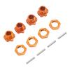 4PCS 17mm Hex Wheel Hub Adapter Aluminum Alloy Orange Hex Drive Hub Adapter for ZD Racing 9116 08427 1/8 RC Car