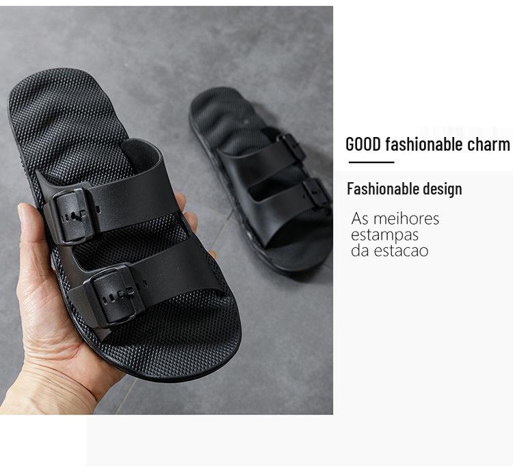 Men's Non-Slip EVA Summer Outdoor Fashion Slippers - Big Size, One-Strap Massage, Perfect for Bath or Home Use