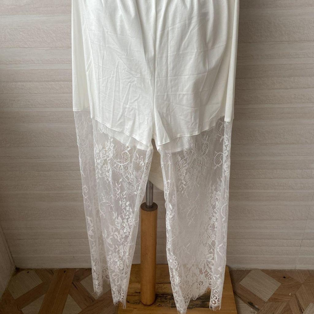Leggings Hanfu Corti 7/10 da Donna in Pizzo e Pile - Strato Interno Caldo Stagionale Anti-esposizione