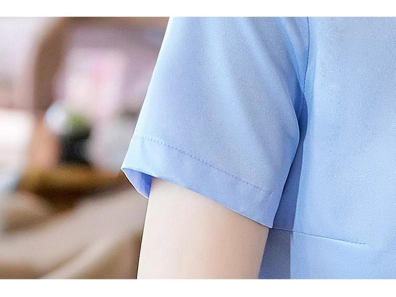 Women's Professional White Short-Sleeve Shirt - Spring/Summer 2026 Collection