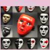 Maschera Bianca Integrale Dipinta a Mano Unica per Feste in Costume di Halloween e Spettacoli