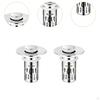 2x Sink Drain Strainers Bathroom Stoppers,Stainless Steel,with Filter Basket Hair Catcher for