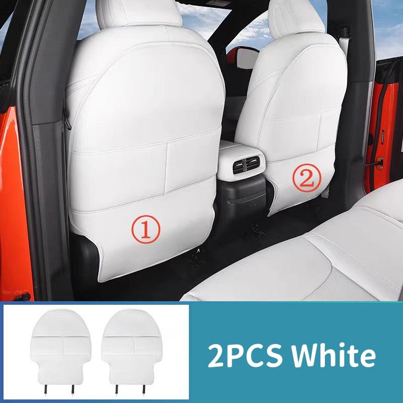 For Xpeng G6 2024 2023 Leather Seat Back Kick Protector, Backseat Kick Mat Seat Cover Waterproof Armrest Box Anti Kick
