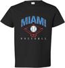Miami Baseball Retro Vintage Grafik T-Shirt