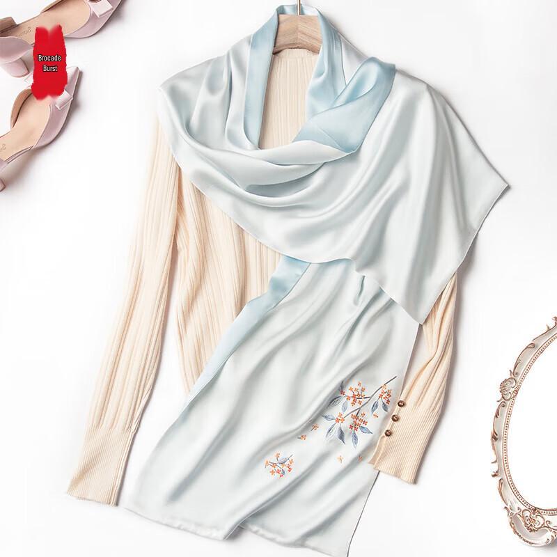 Handmade Su Embroidery Mulberry Silk Scarf