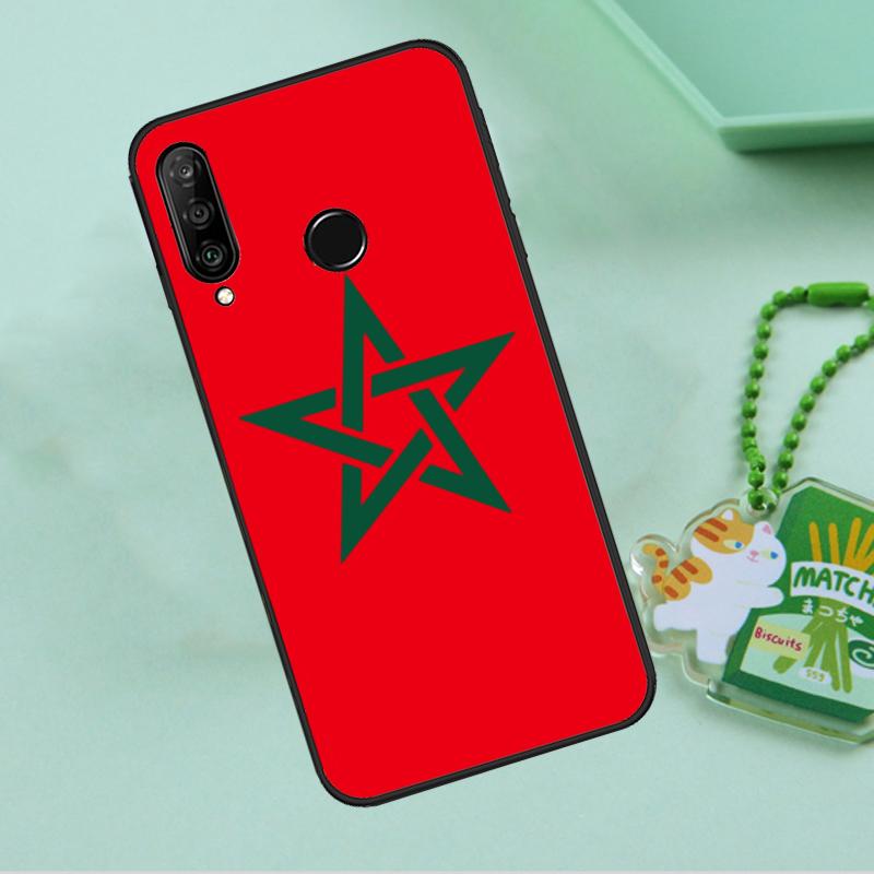Morocco Flag Coat Of Arms For Huawei Nova 12i 12s 7i 8i 11i 9 10 SE Y90 Y60 Y70 Y72 Y61 Y91 P30 P40 Lite P60 Pro Case