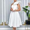 C8607 Women's Solid Color Sexy Evening & Banquet Dress - European/American/African Fashion