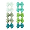 10Pcs Tiny Baby Bows Clips Fully Covered 2" Hair Bows Barrettes Clips Hair Accessories for Baby Girls Infants and Toddlers in Pa