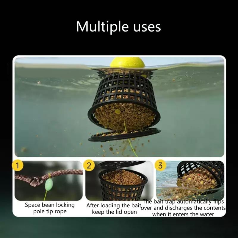 Professional Baits Dispenser With Removable Floating Ball For Convenient Maintenance And Spreading of Baits In Fishing