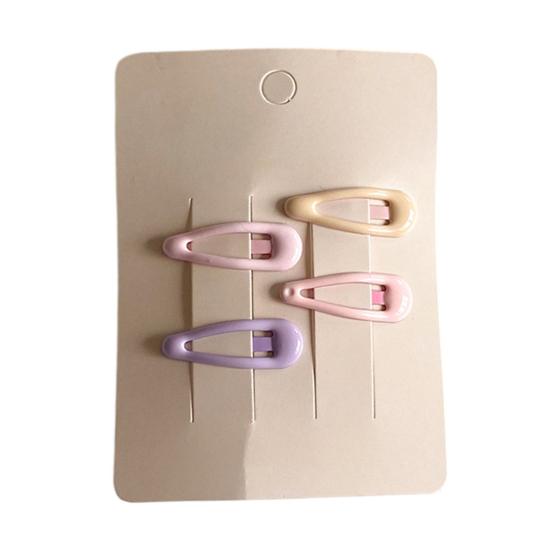 4Pcs Hairpins Hollow Star Heart Butterflies Shape Hair Clips Soft Macaron Colors Gentle BB Clips Kids Hair Accessories