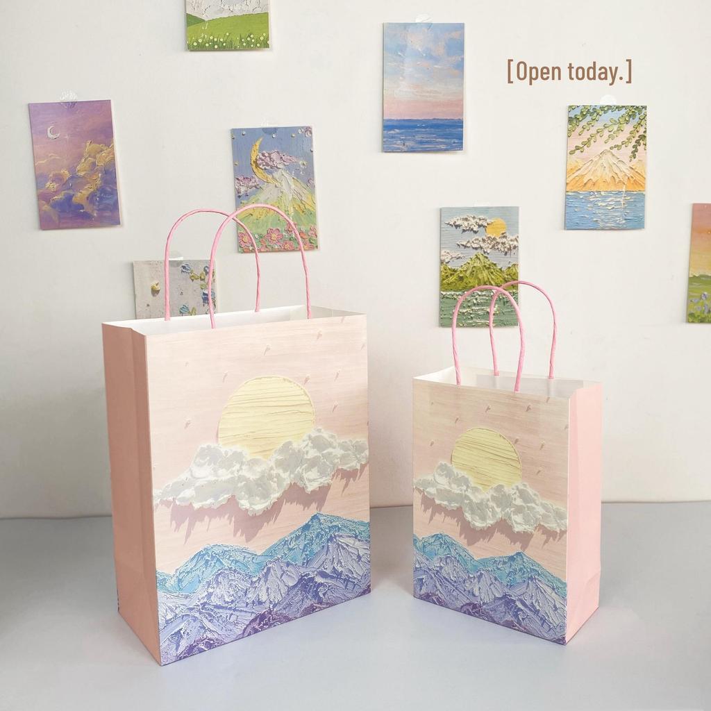 Cute Cartoon Kraft Paper Tote for Jewelry & Small Gifts