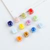 Small square loose beads handmade DIY bead material ceramic necklace bracelet beaded accessories
