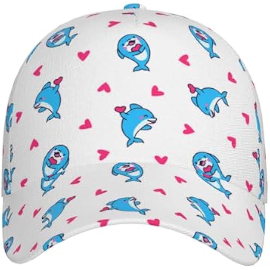 Freedom Outdoors Women's Dolphin Cap Funny Baseball Cap Sun Hats Cute Dolphin Cap Hat Cute Trucker Hat For Men Cm