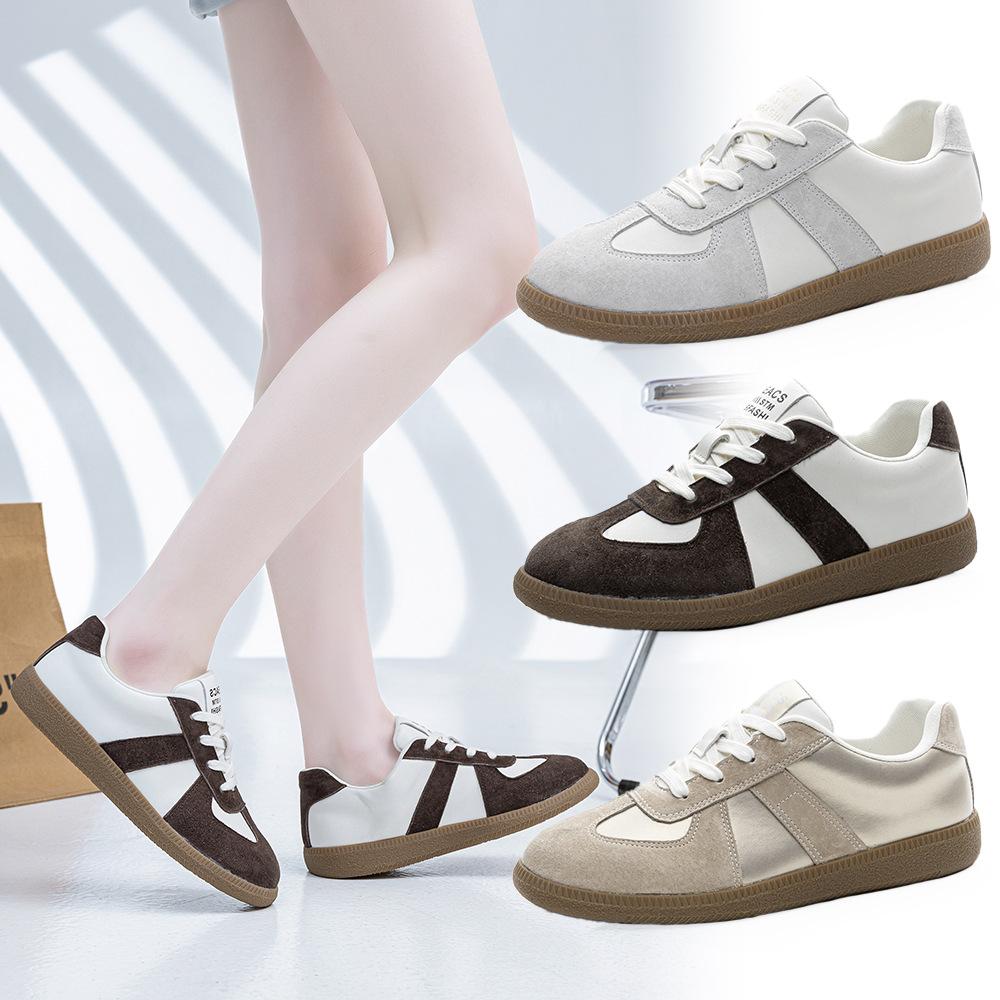 Retro prose poetry women's shoes 2025 spring new little white shoes women's sports shoes casual breathable shoes German training shoes women