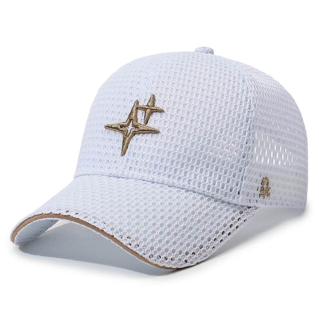 

Baseball Cap Men Breathable Mesh Embroidered Star Sun Hat For Outdoor Casual Sun Protection