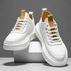 Herren-Sneakers Hochwertiges Leder Freizeitschuhe Plateauschuhe für Herren Vulkanisierter Schuh Weiße Tennisschuhe Zapatillas Hombre