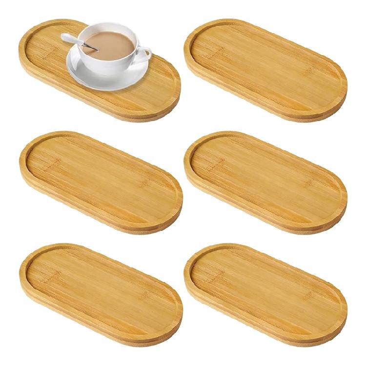 

6pcs] Handcrafted Wooden Coasters With Rounded Edges Suitable For Kitchen Bathroom Placemat For Dining Table 1