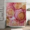 Luxury Pink Marble Shower Curtain Set Opulent Bath Decor with Glittering Metallic Accents for Bathroom Decoration Home Accessori