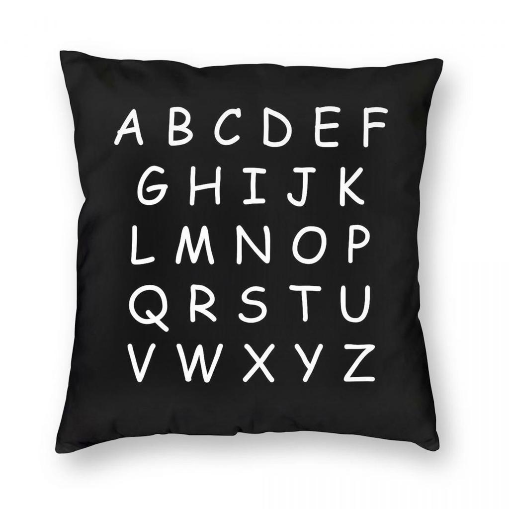 Comic Sans Letters Square Pillowcase Polyester Linen Velvet Creative Zip Decorative Pillow Case Home Cushion Cover
