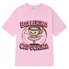 Cute Ballerina Capuchina Funny Coffee Meme Tshirt Espresso Lover Gift Italian Trendy Tees Aesthetic 100 Cotton Tshirts Unisex