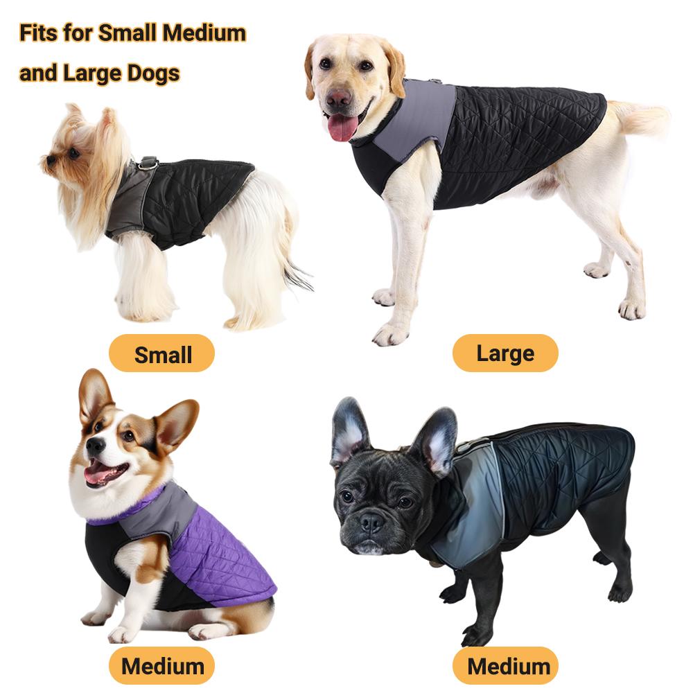 Winter Warm Pet Dog Jacket Reflective Waterproof Clothes For Small Big Dogs Cat Coat Golden Retriever Vest Overalls Pug Outfits