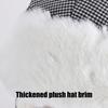 Lei Feng Hat Plaid Print Velvet Lining Buckle Closure Ear Protection Hat Windproof Cold Weather Outdoor Hat