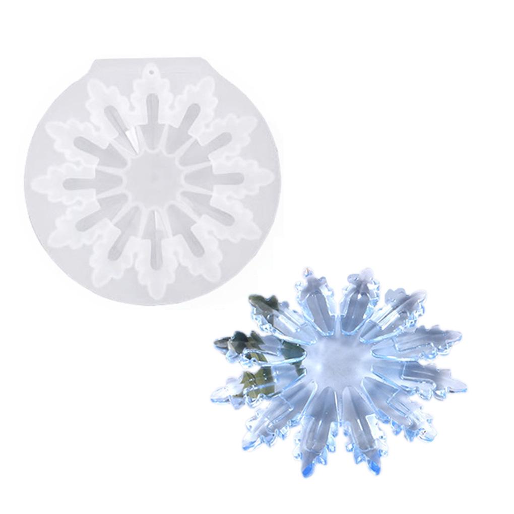 Snowflake Molds Pendant Artistic DIY Craft Party Handmade Decoration Mold New Year Christmas Festival Resin Mould Making