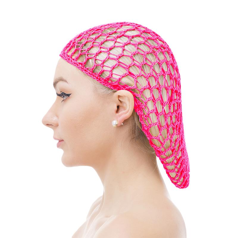 New Women's Handmade Crochet Hairnet Snood Cap Elastic Band Mesh Head Cover Hair Net Wrap Nylon Sleeping Caps Beauty Hair Net