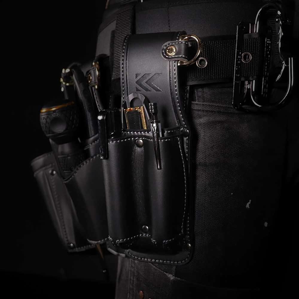 Fujiya AH-13BG Cutter Marker 2-Tier Holder Black Gold LIGHT PU LEATHER SERIES