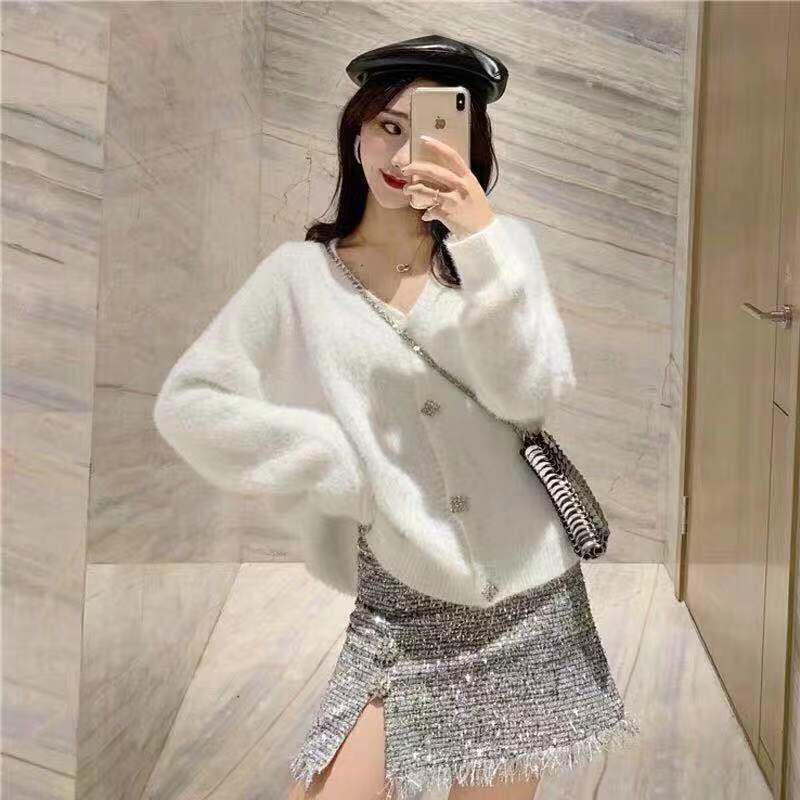 

Женский повседневный вязаный кардиган средней длины, вязаный свитер, пальто, верхняя одежда, куртка