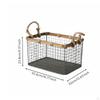 WireGrid Basket Rope Handles Rectangular Storage Design Organizer Bin L