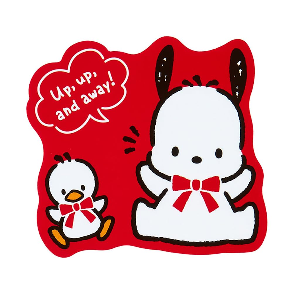 Sanrio Sanrio Pochacco klistremerkesett 35-årsjubileum rødt bånd Designsegl Pochacco Pochacco Skrivesaker Skrivesaker klistremerke 35-årsjubileum Bursdag