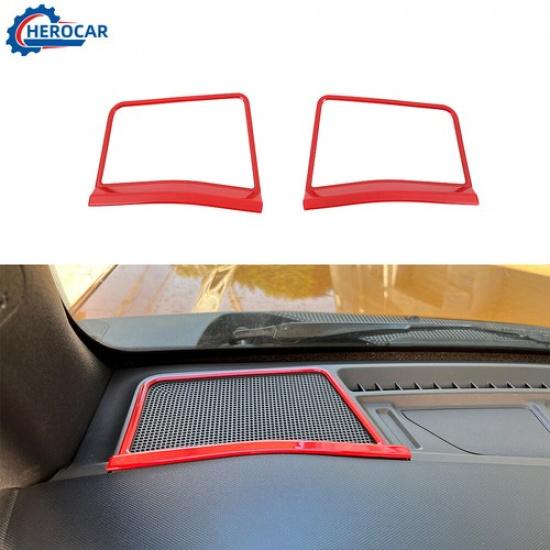 

Red Car Interior A pillar Speaker Ring Trim for Ford Bronco + Accessories US