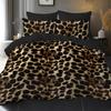 Leopard Print Bedding Set Fashionable 3D Print Duvet Cover Pillowcase Cozy Hypoallergenic For Bedroom Decor