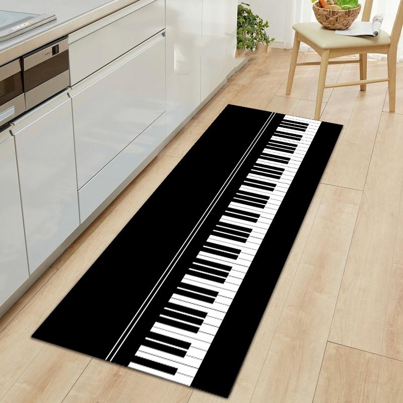 Tappeto stampato in 3D serie tastiera di pianoforte, tappeto grande, tappeti per soggiorno camera da letto, tappeti per cucina Tappetini antiscivolo