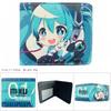 Anime Hatsune Miku PU Leather Wallets Kawaii Short Purse Wallet Po Card Holder Cartoon Virtual Singer Manga Coin Purse Gifts