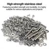 Stainless Steel Hexagon Socket Head Cap Screws Lock Flat Gasket Washers M3 Cross Screw Fasteners Bolt Nut Set Assortment Kit