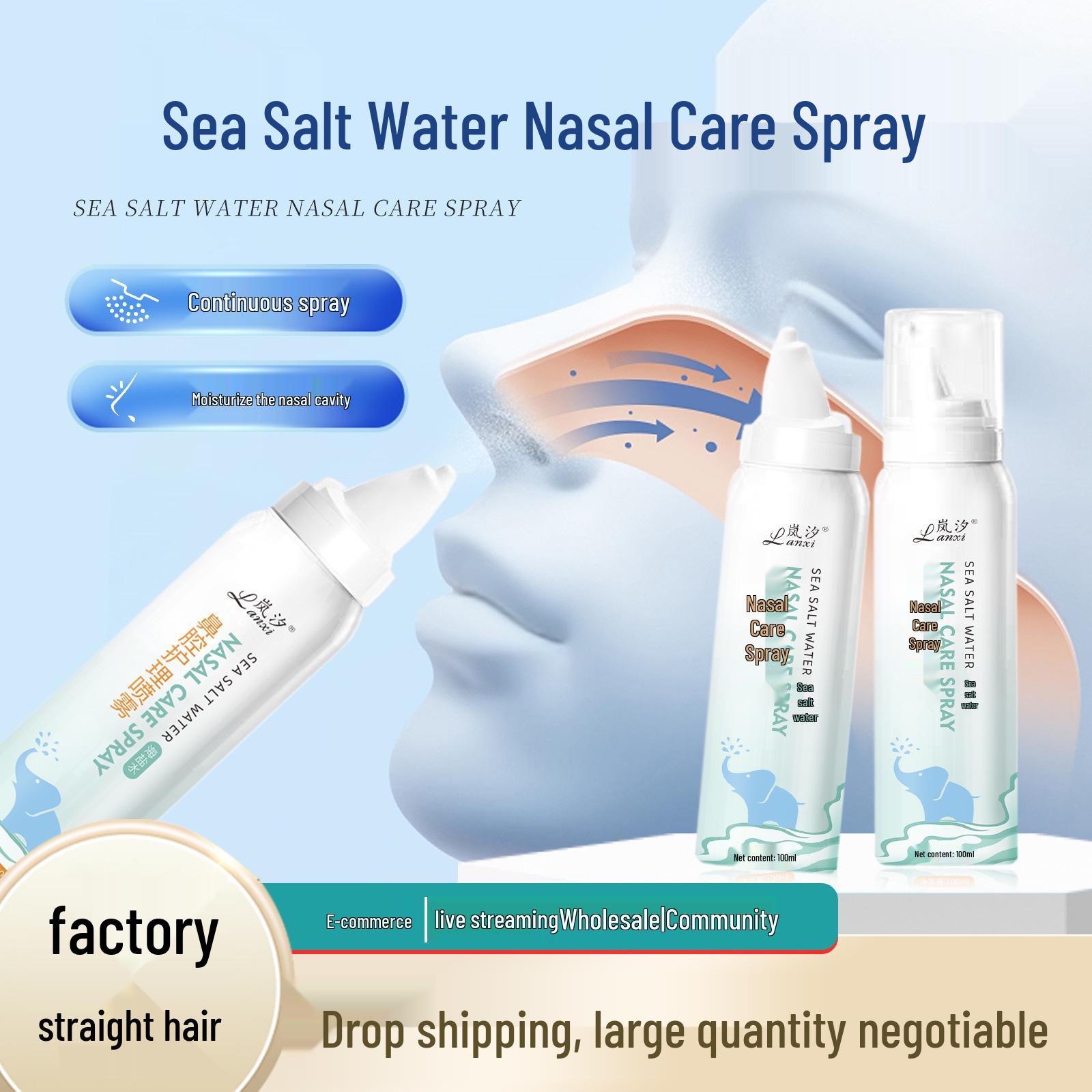 Popular Moisturizing Nasal Saline Spray - Gentle Nasal Care & Cleaning Standard Size