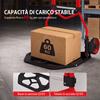 Luggage Cart with Telescopic Handle. Steel Frame. 60kg. Red
